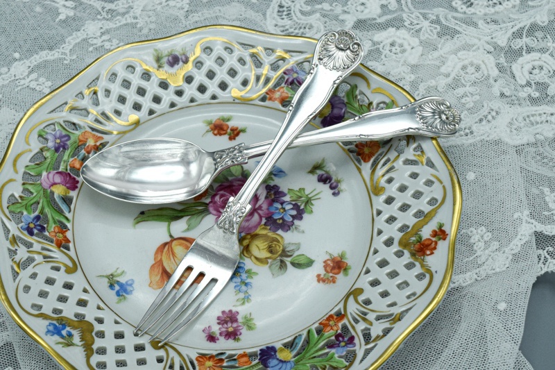 アンティークシルバー、アンティーク銀器、純銀製（925）1903年 変わり