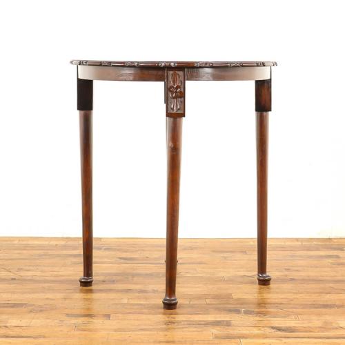 イギリスアンティーク サイドテーブル 机 丸型 マホガニー材 v_59203