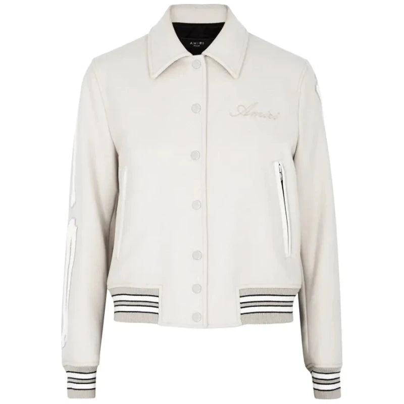 Amiri Bones Wool Varsity Jacket For Unisex – Vintage Jacket