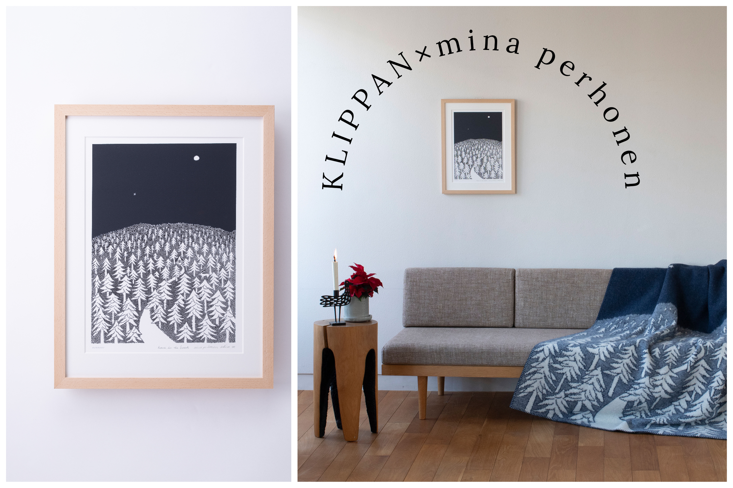 クリッパン×ミナ ペルホネンのアートコレクションポスターく「HOUSE IN