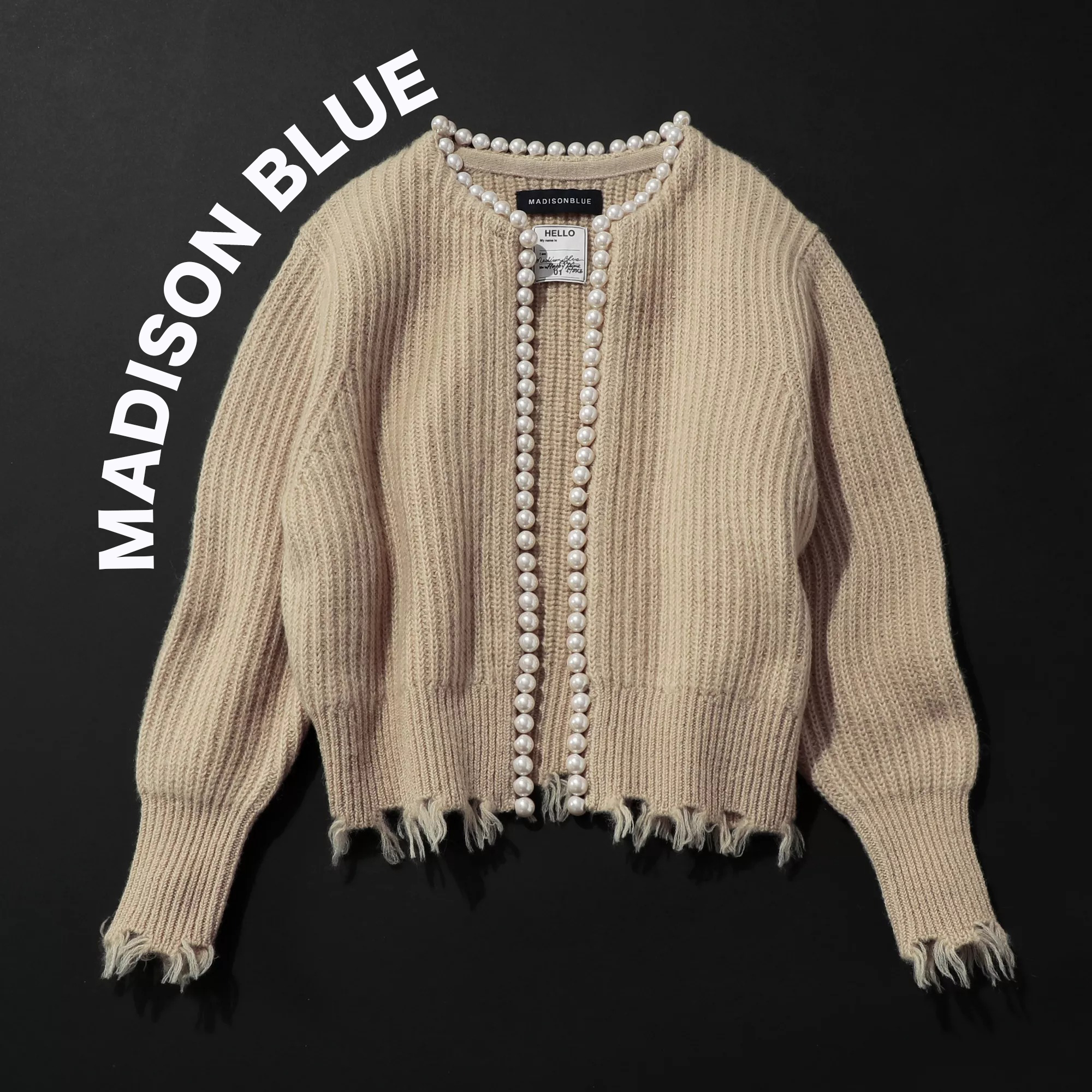 レビュー4.6の高評価！売れに売れてる「大人気パールカーディガン」を