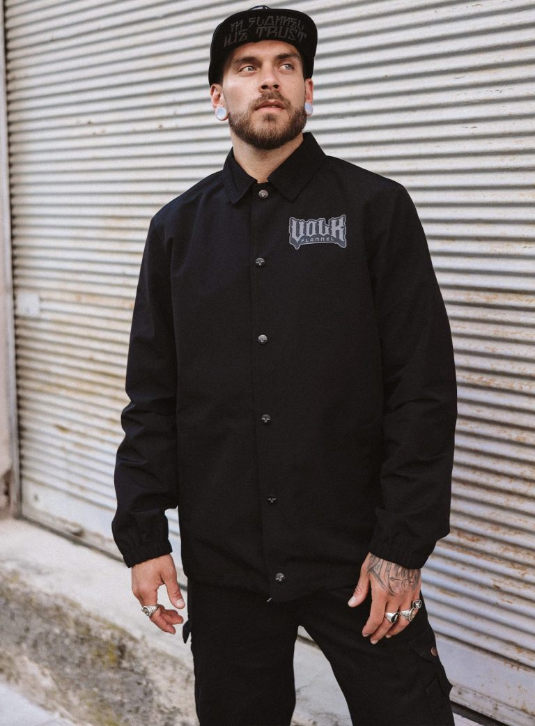 SANTA MUERTE Black Coach Jacket - Volk FLANNEL
