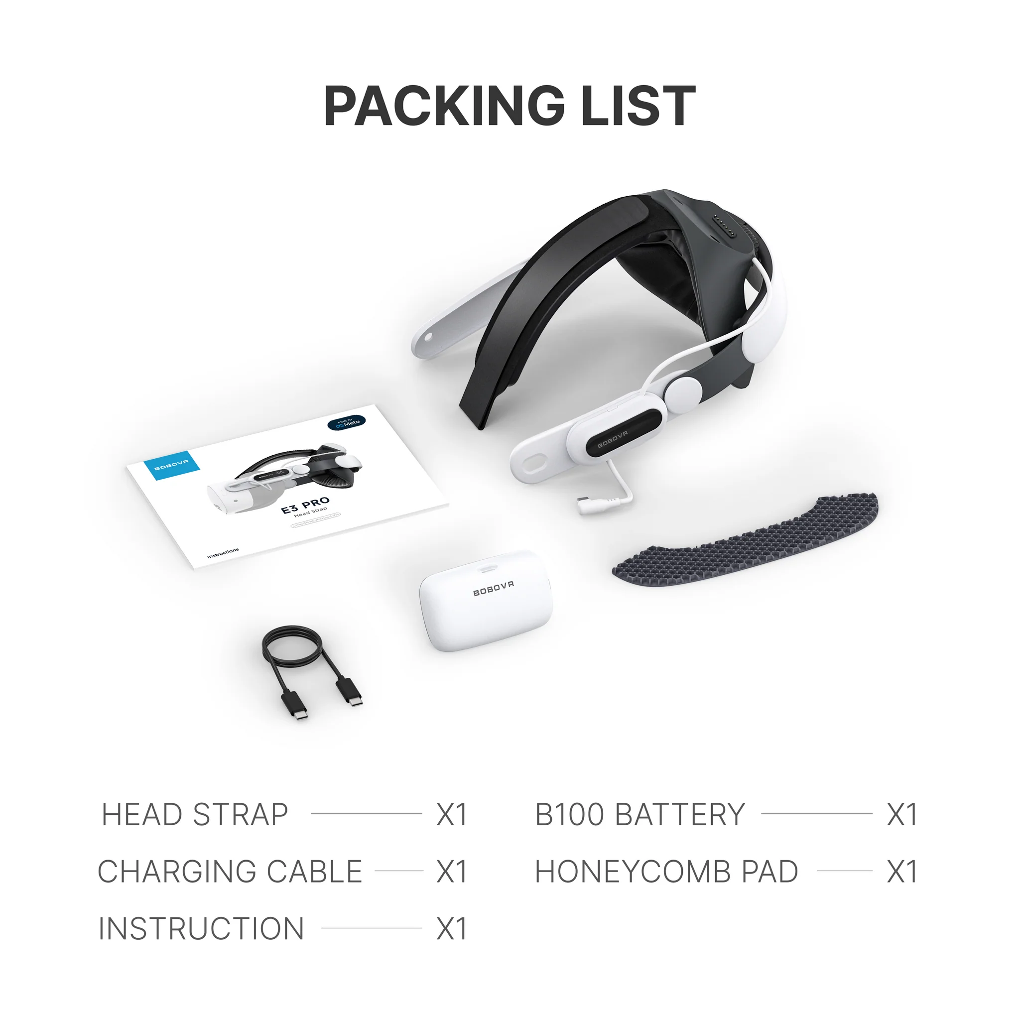Buy the BOBOVR E3 Pro Battery Strap for Quest 3 & 3S | VR Expert