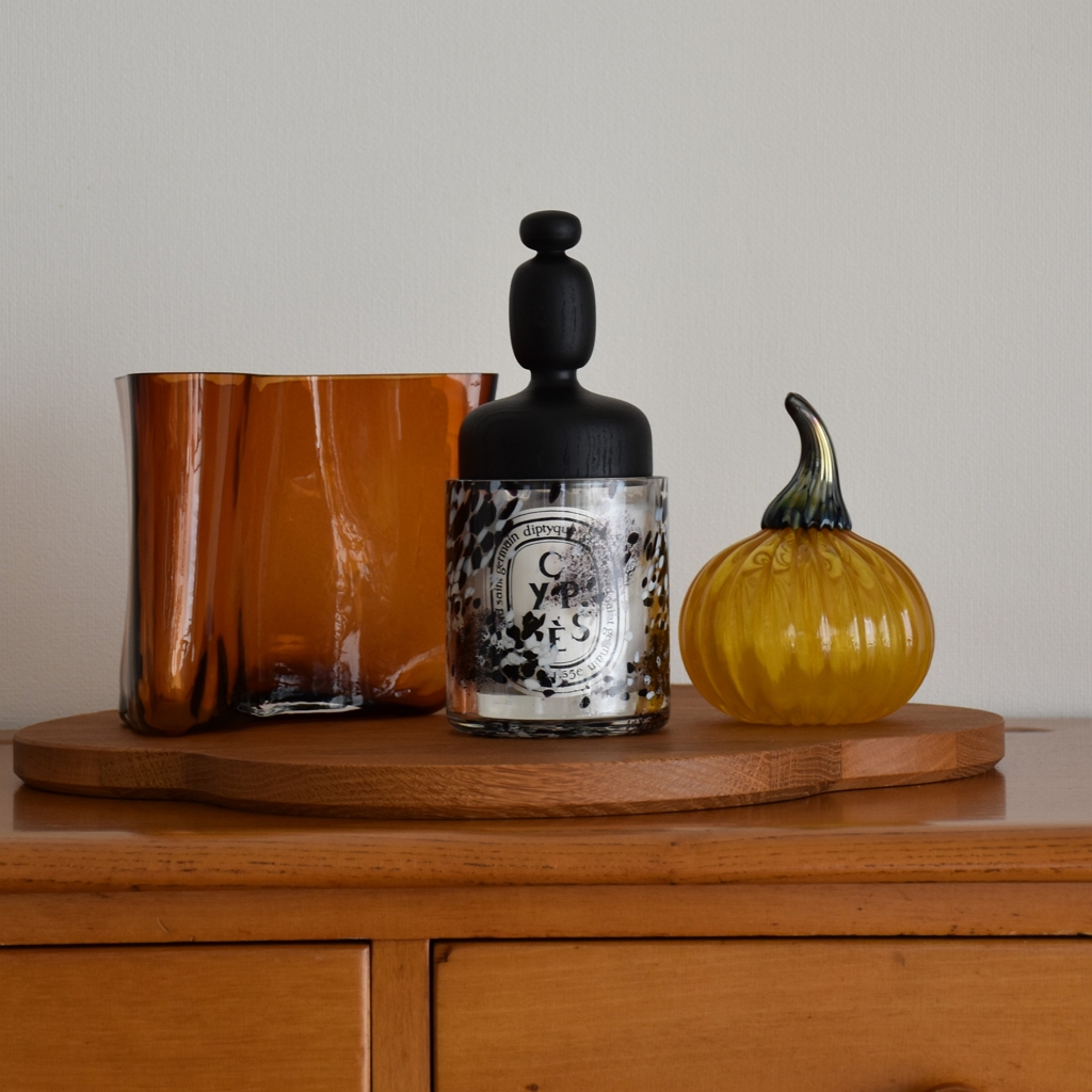 Diptyque】木製キャンドルリッドとハロウィンインテリア【black abacus