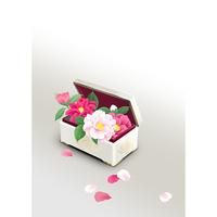 オルゴールと椿 | 和風デザイン・和柄素材なら Wagara Design Navi