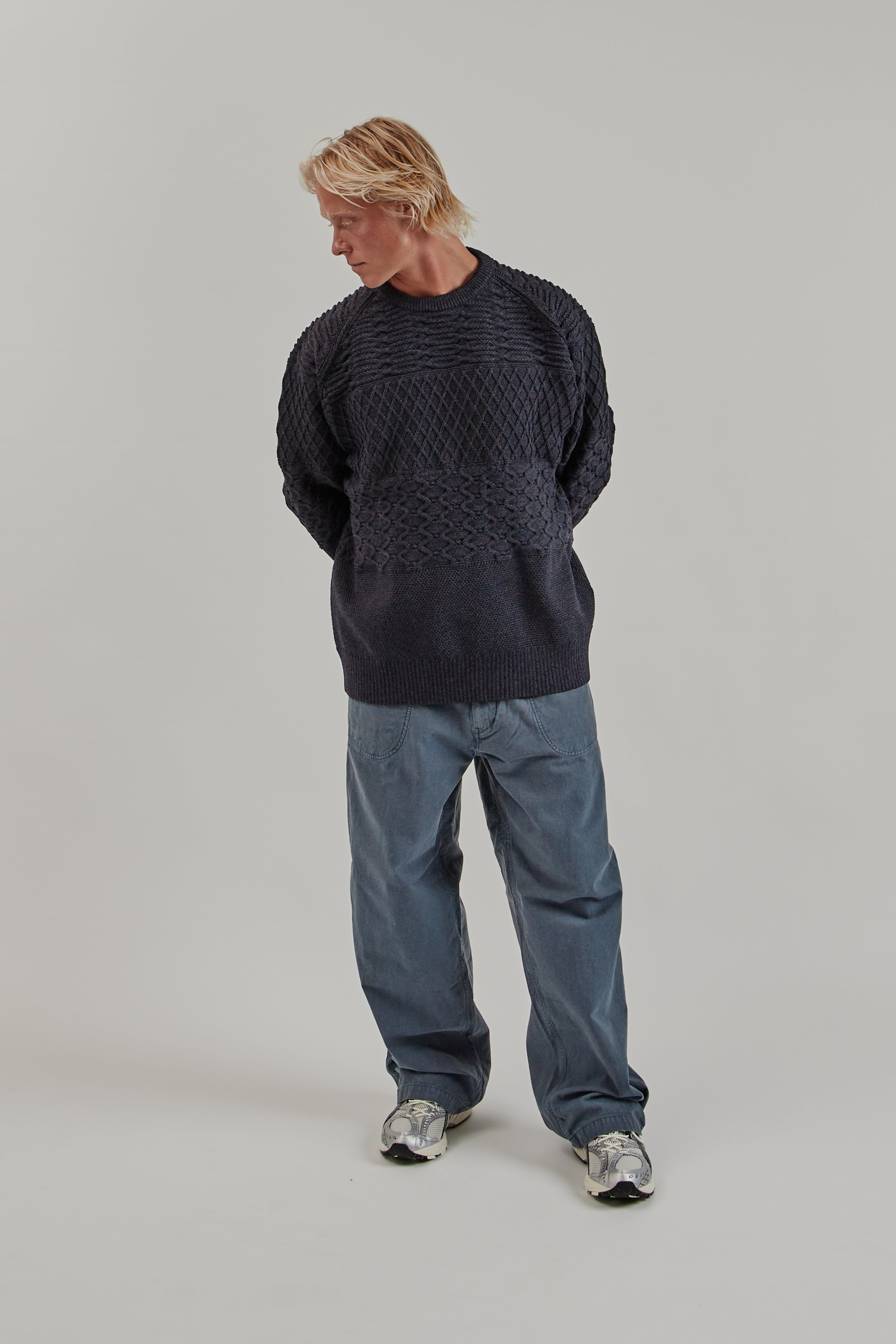 Nanamica Crew Neck Sweater - Dark Navy | Wallace Mercantile Shop