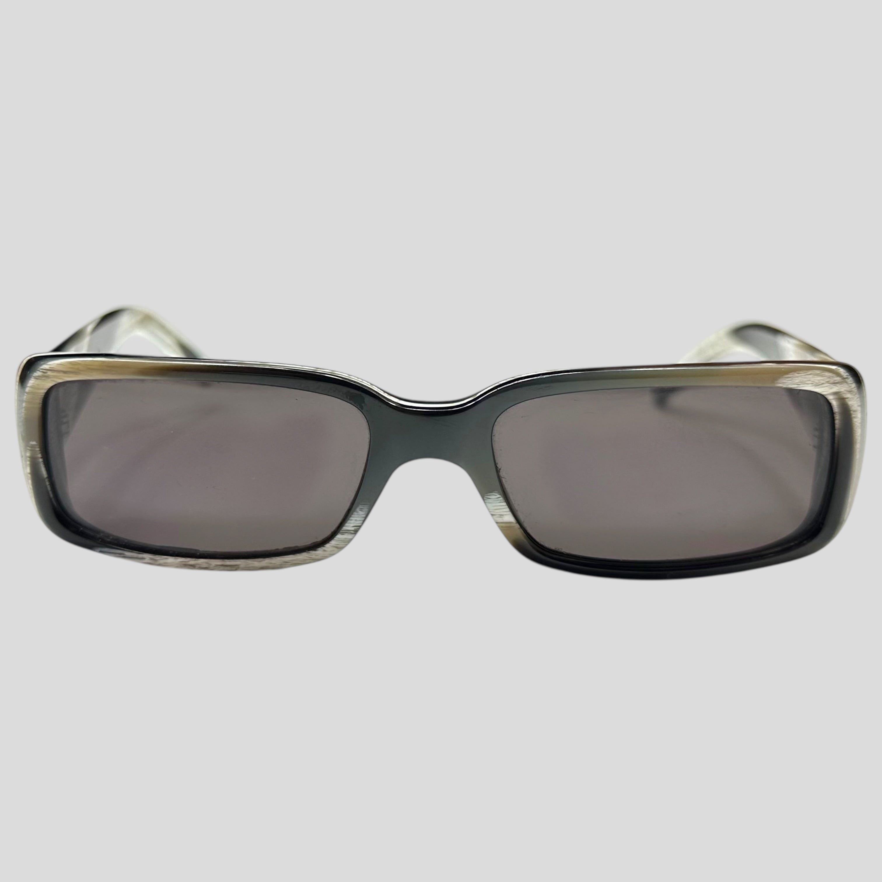 Gucci by Tom Ford 00's Zebra Print GG Logo Square Sunglasses