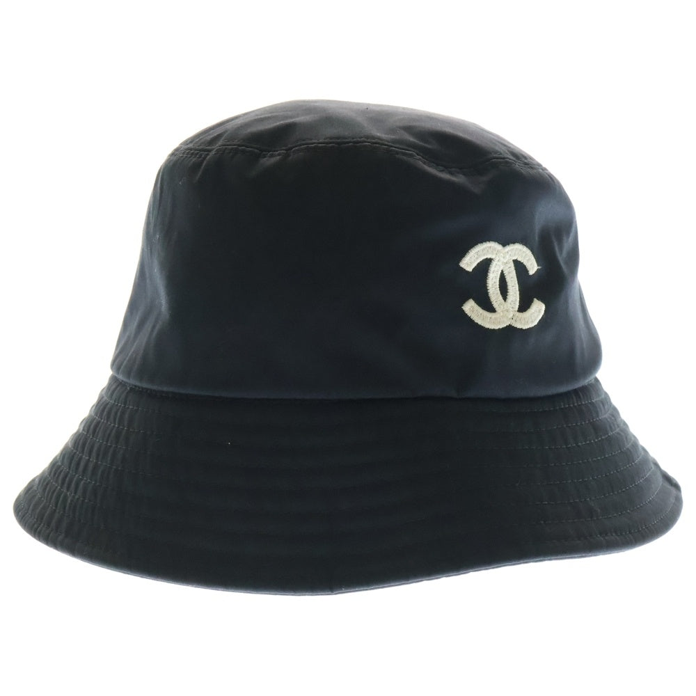 CHANEL(シャネル) ココマーク刺繍 コットン バケットハット ブラック