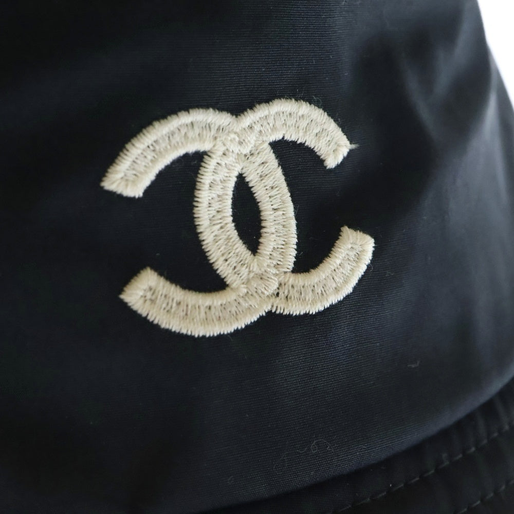 CHANEL(シャネル) ココマーク刺繍 コットン バケットハット ブラック