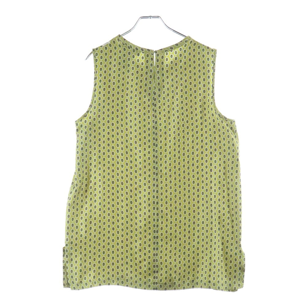 S MAX MARA(エス マックスマーラ) 総柄ノースリーブシルクブラウス