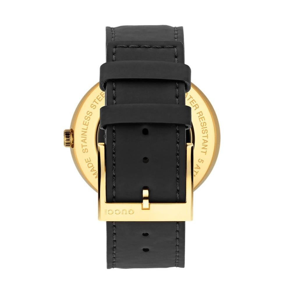 Gucci Interlocking Special Edition Grammy Black Dial Black Leather