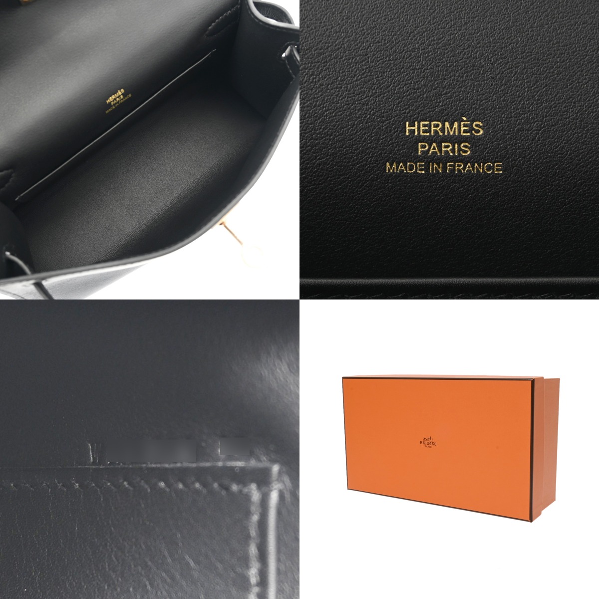 エルメス ポシェット ケリー ブラック ヴォースイフト レディース