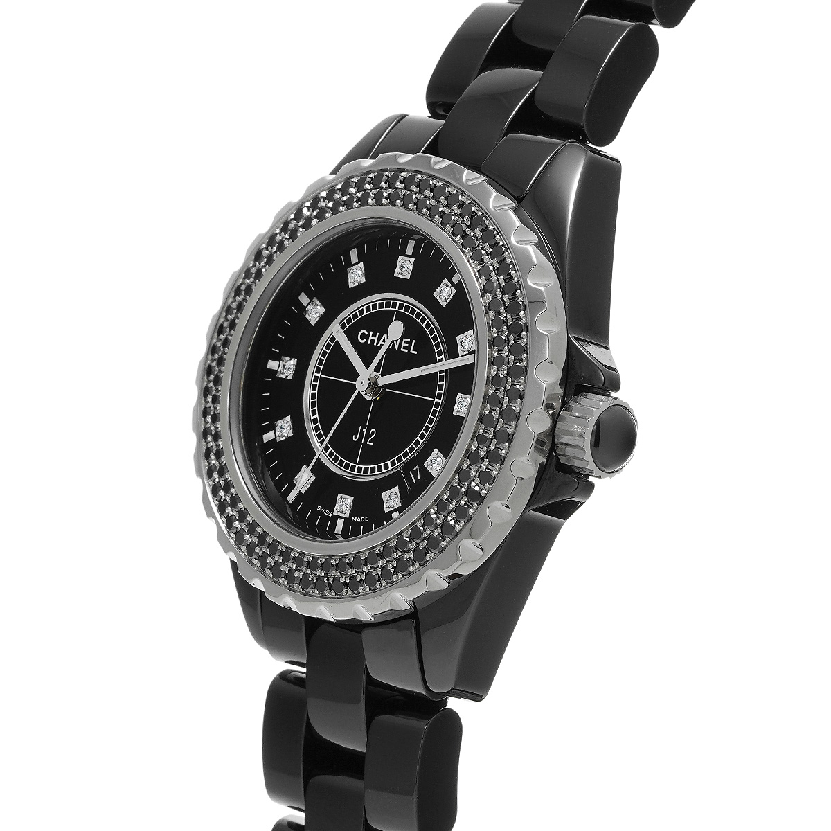 シャネル / CHANEL J12 33MM H2082 ブラック/ダイヤモンド レディース