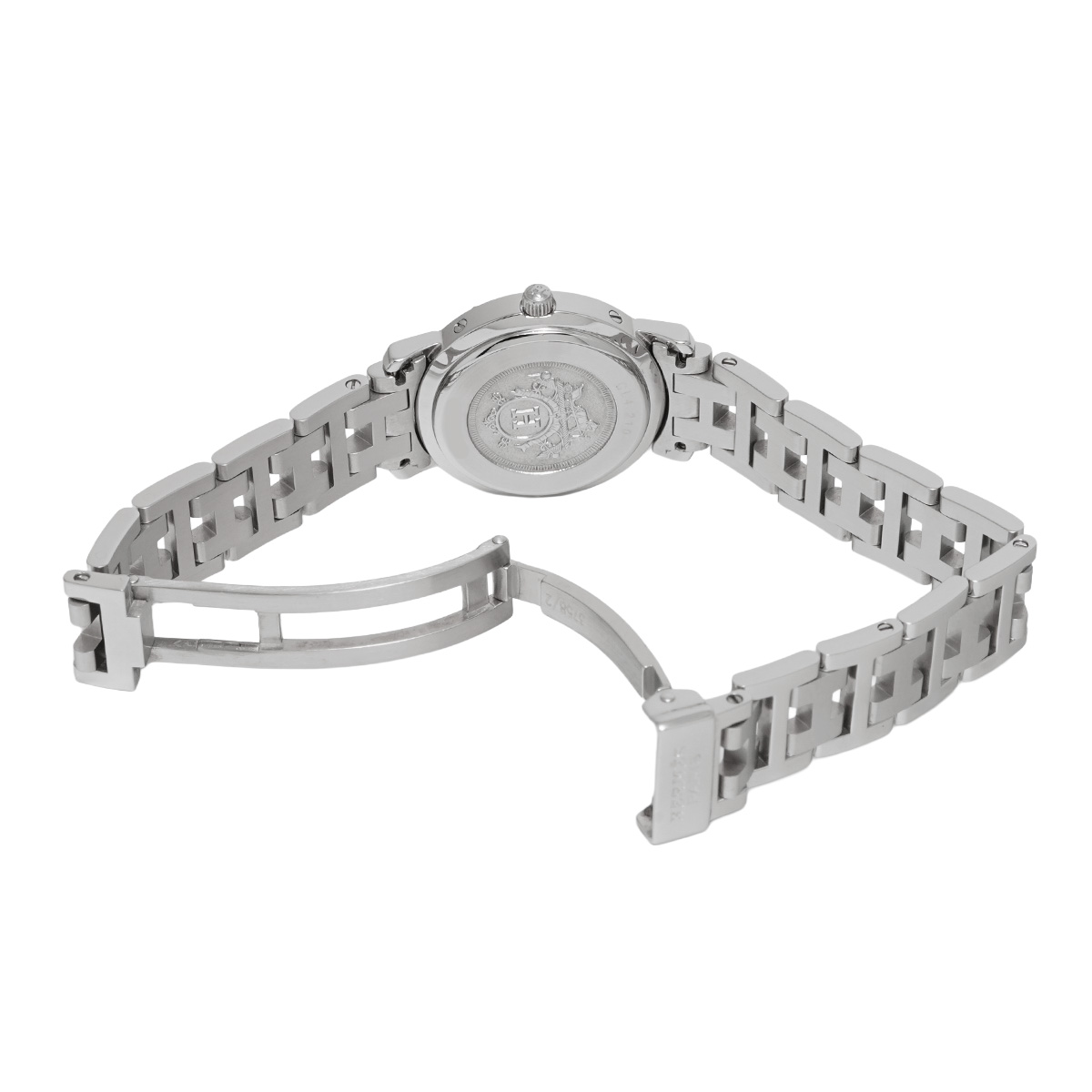 エルメス クリッパー CL4.210 ブラック レディース 時計 【中古