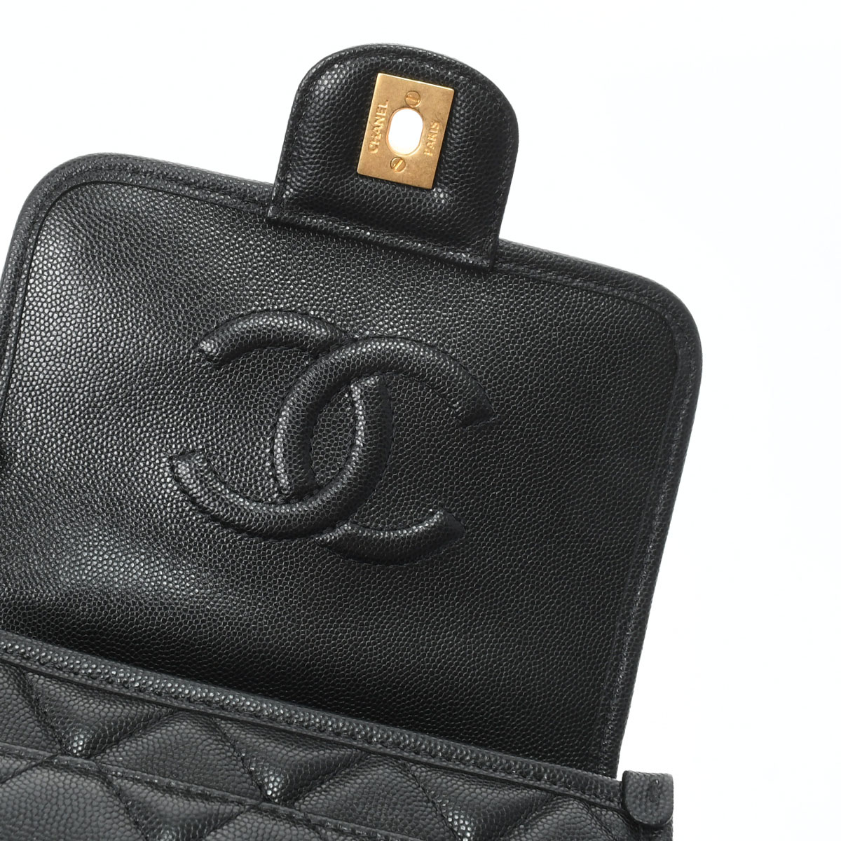 シャネル / CHANEL スモール トップハンドル フラップバッグ ブラック