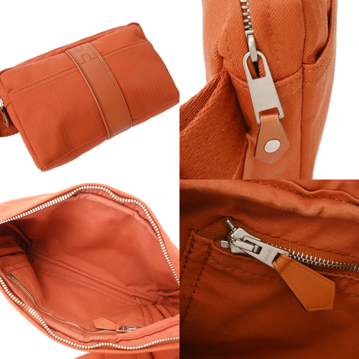 エルメス アカプルコ サンチュール オレンジ トワルシェブロン