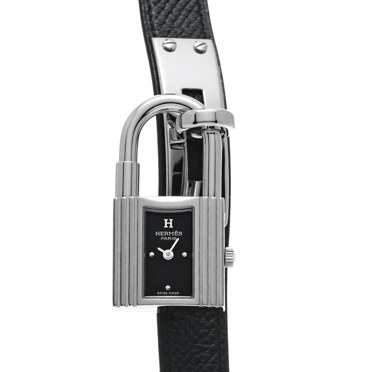 エルメス ケリーウォッチ KE1.210 ブラック レディース 時計 【中古