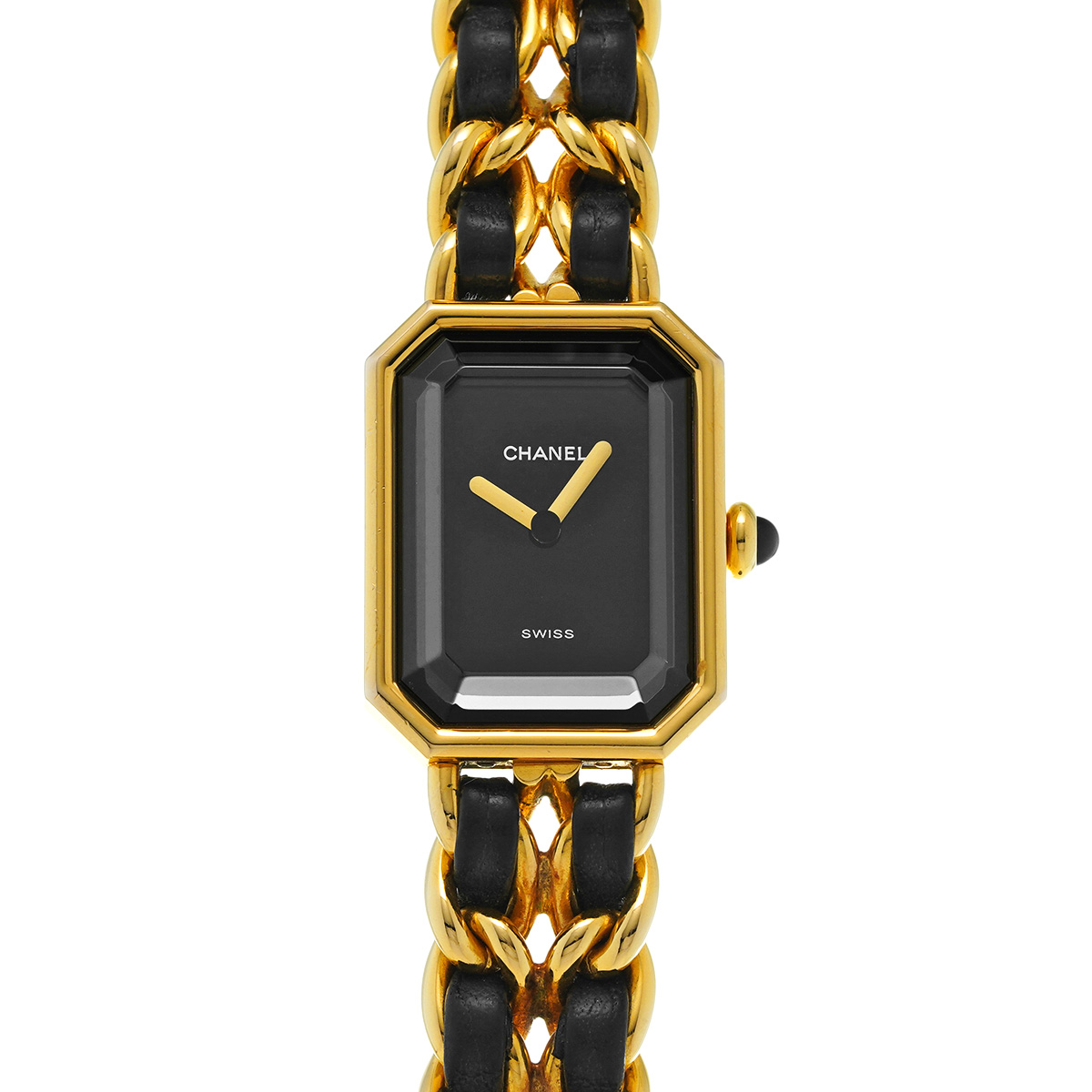 シャネル プルミエール M H0001 ブラック レディース 時計 【中古