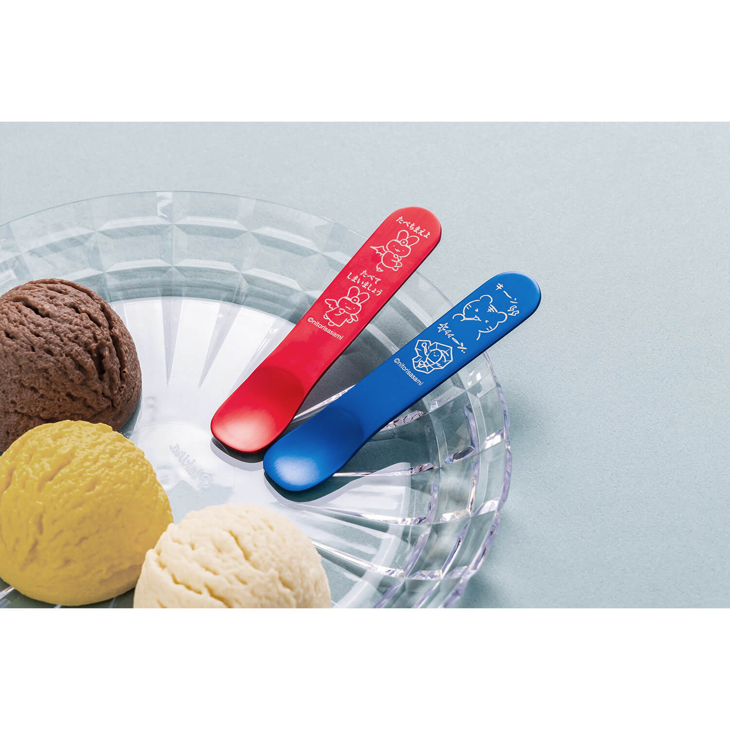 ホワイトタイガーとブラックタイガー アイスクリームスプーン（うさぎ