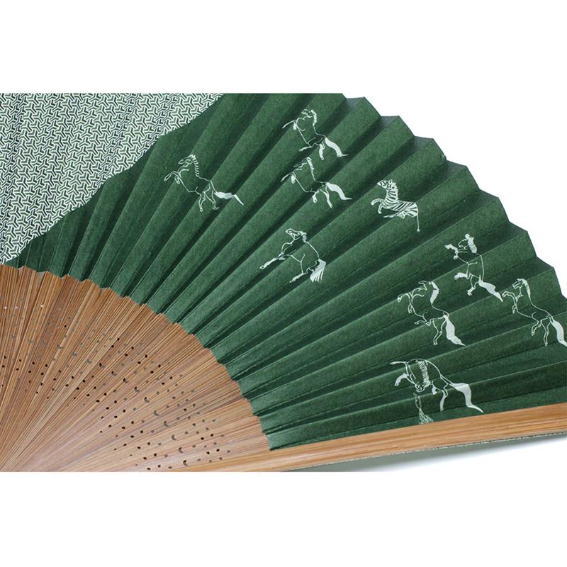 両面貼り 招福扇子 75型35間 うまくいく （馬九行久） | 谷口松雄堂