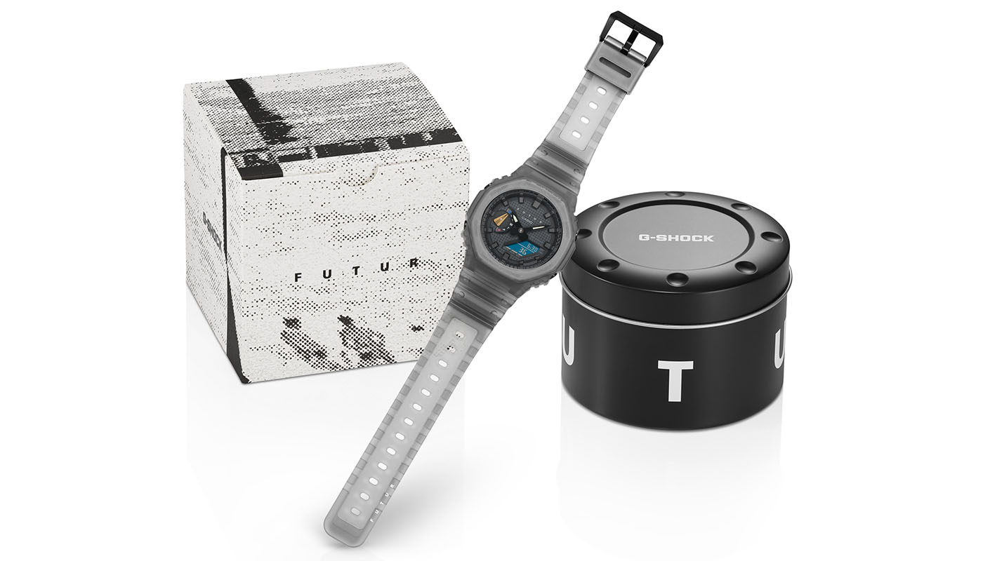 G-SHOCKとFUTURによる、スケルトンカラーのコラボウォッチが先行予約を