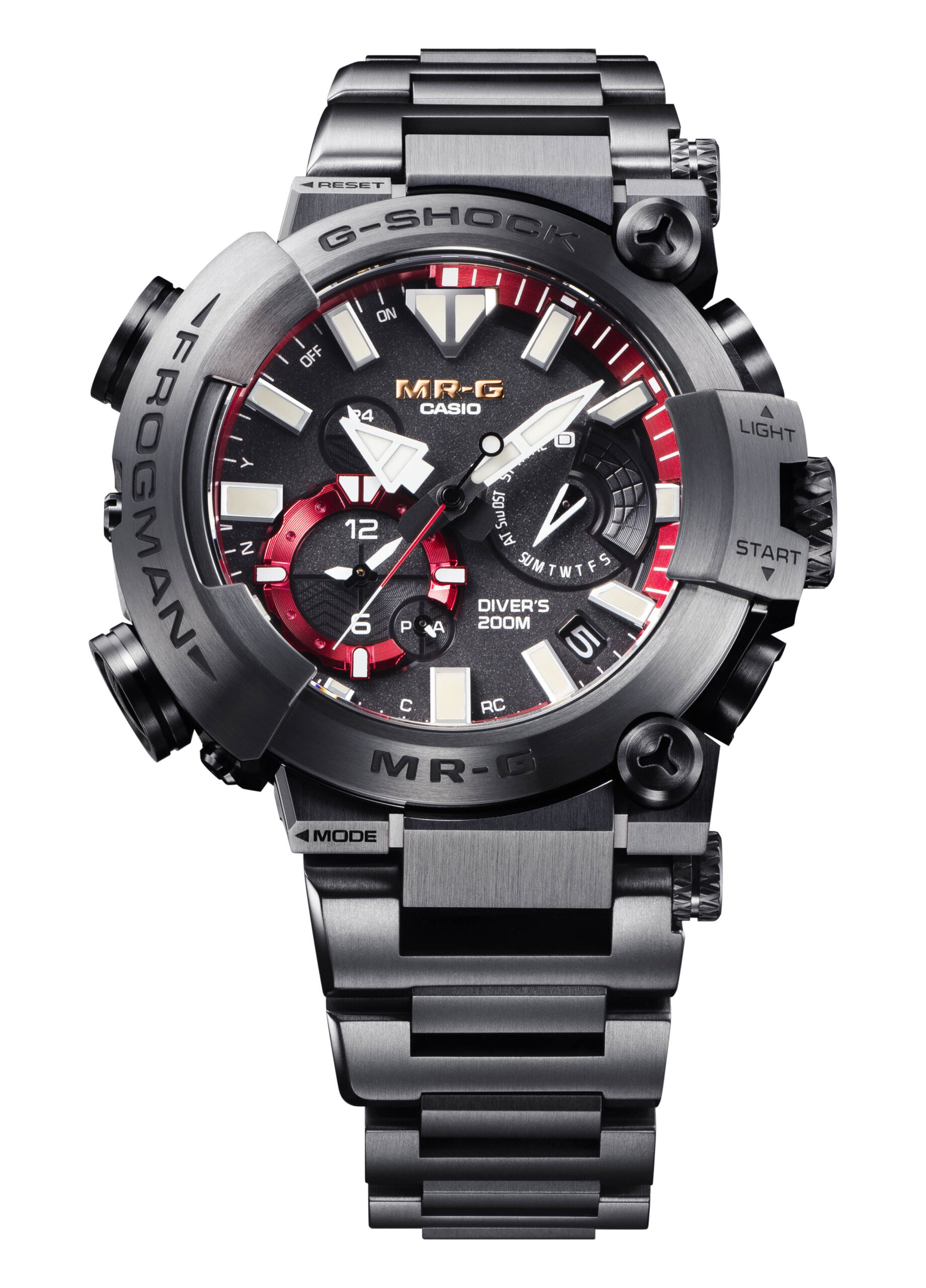 Gショックから、チタン製ブレスレットを備えたMR-Gフロッグマンが登場