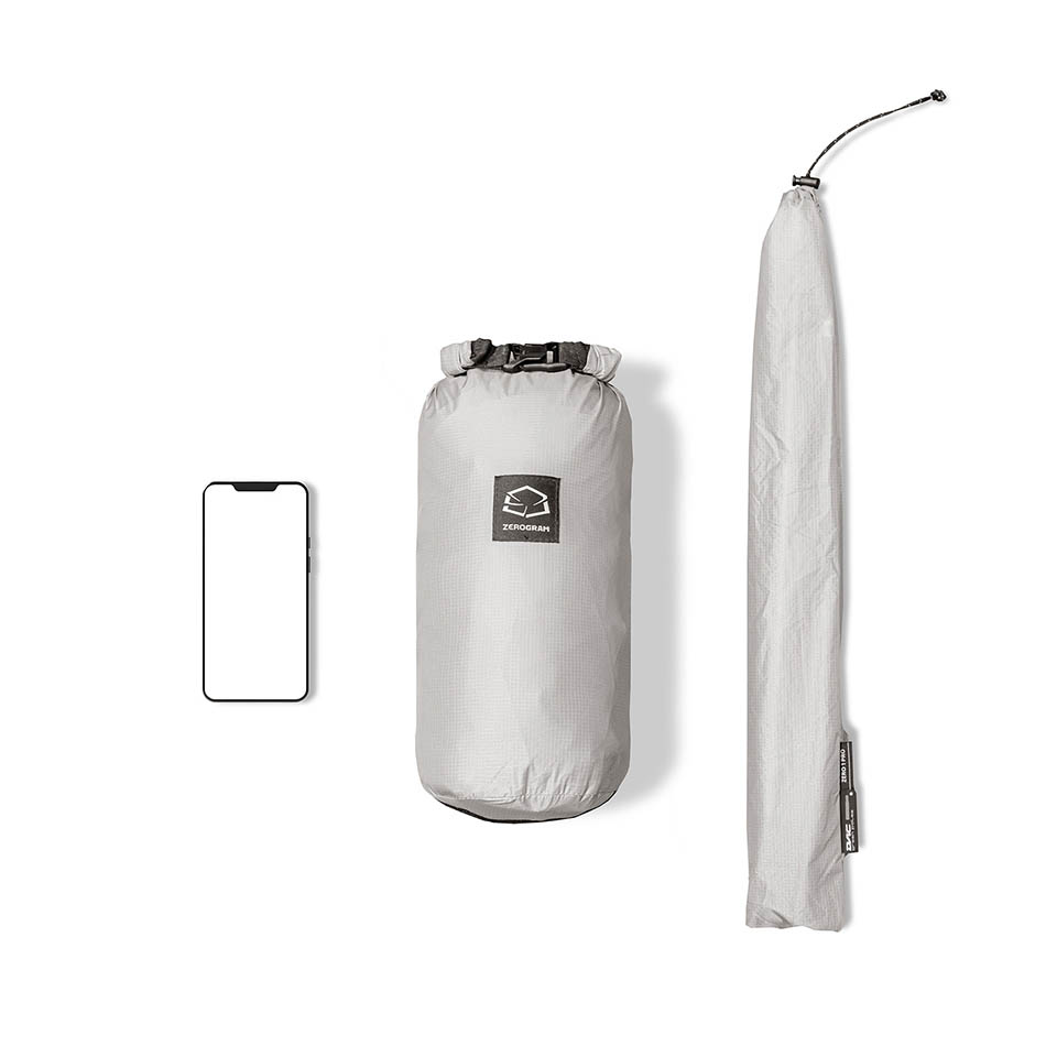 ゼログラムのシェルターがアップデート。ポールをプラスすれば、テント