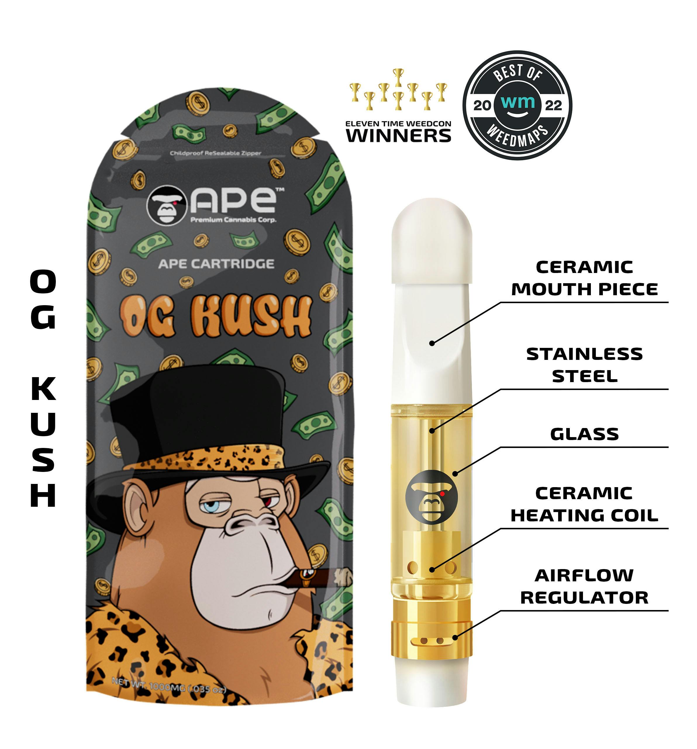 OG KUSH - Sauce Cart 1000mg. - APE Premium Cannabis Corp