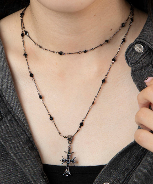 L2連デザインチェーンクロスネックレス｜WEGO（ウィゴー） – WEGO