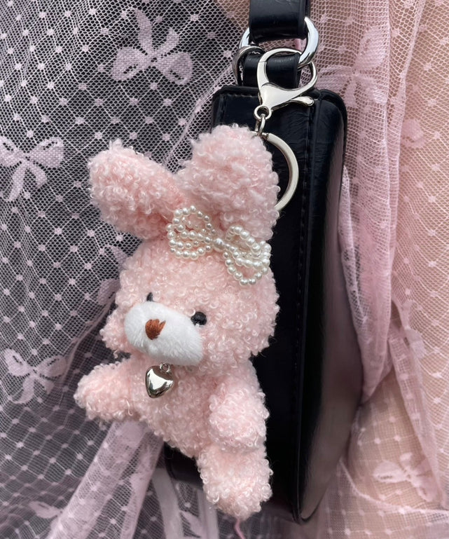もこもこファンシーうさぎぬいぐるみキーホルダー｜WEGO（ウィゴー