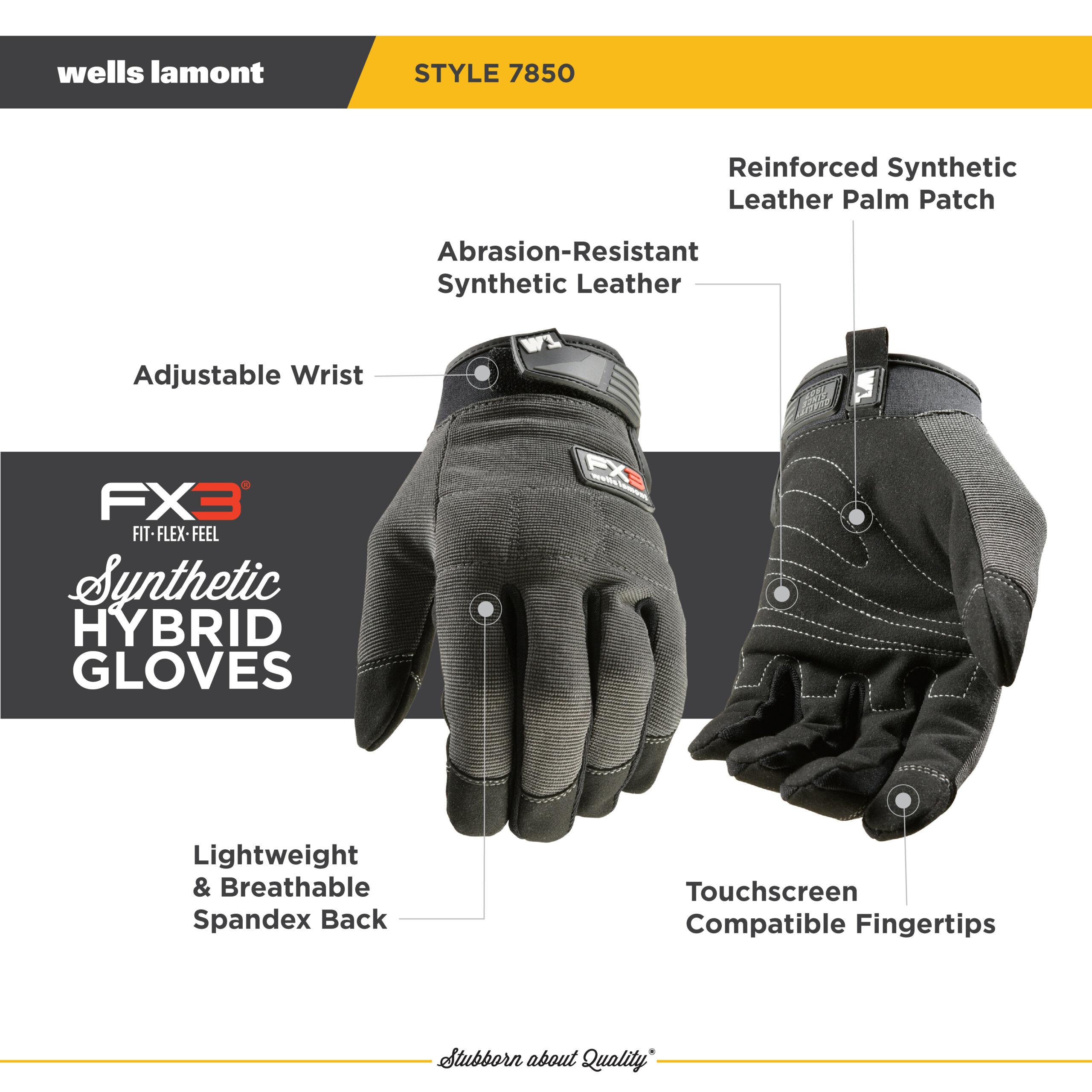 Men's FX3® Synthetic Leather Padded Palm Adjustable Wrist | Wells