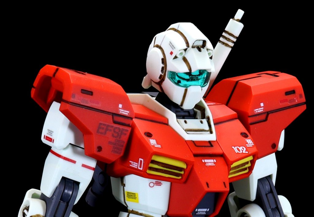 ガンプラ【HGBF GM/GM】完成 成形色仕上げ（つや消し）+デカール