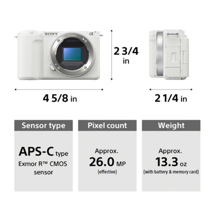 Sony ZV-E10 II Mirrorless Vlog Camera w/ 16-50mm Lens - White