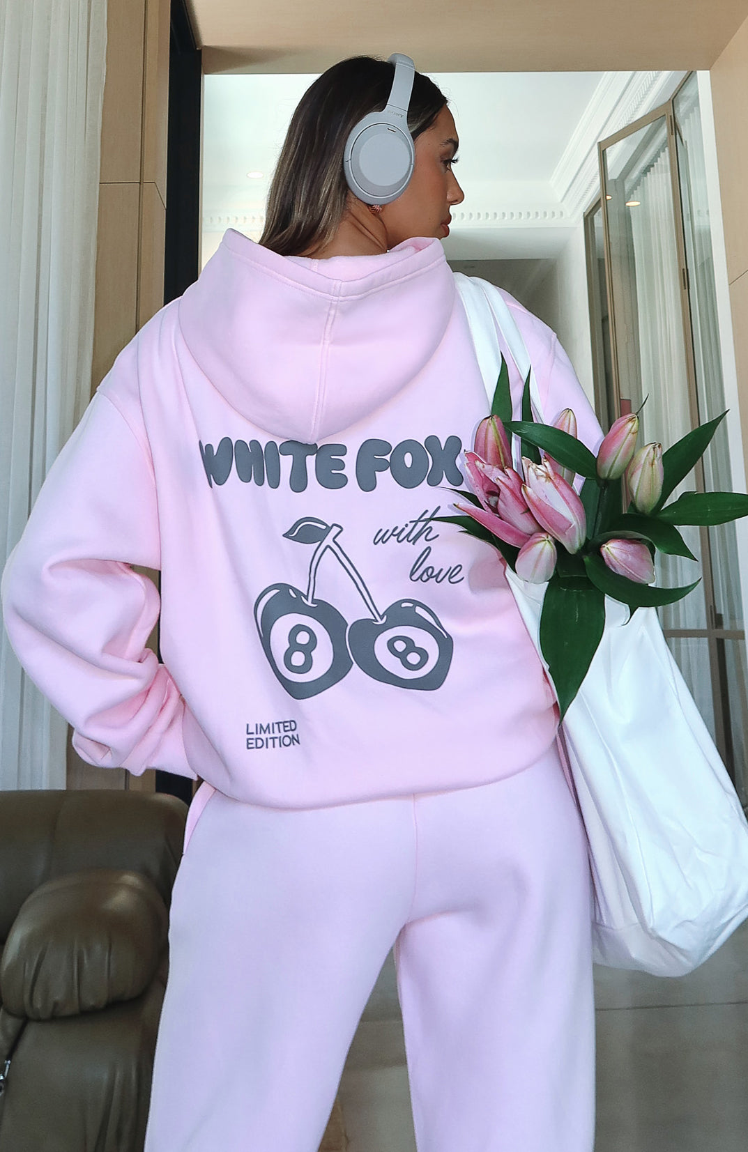 With Love In The Moment Oversized Hoodie Pink | White Fox Boutique US