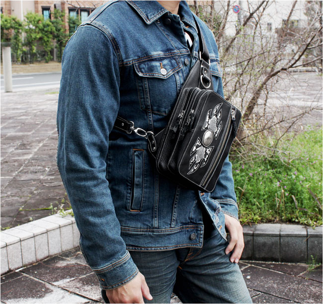 ボディバッグ 斜め掛けバッグ ワンショルダー本革 レザー 牛革