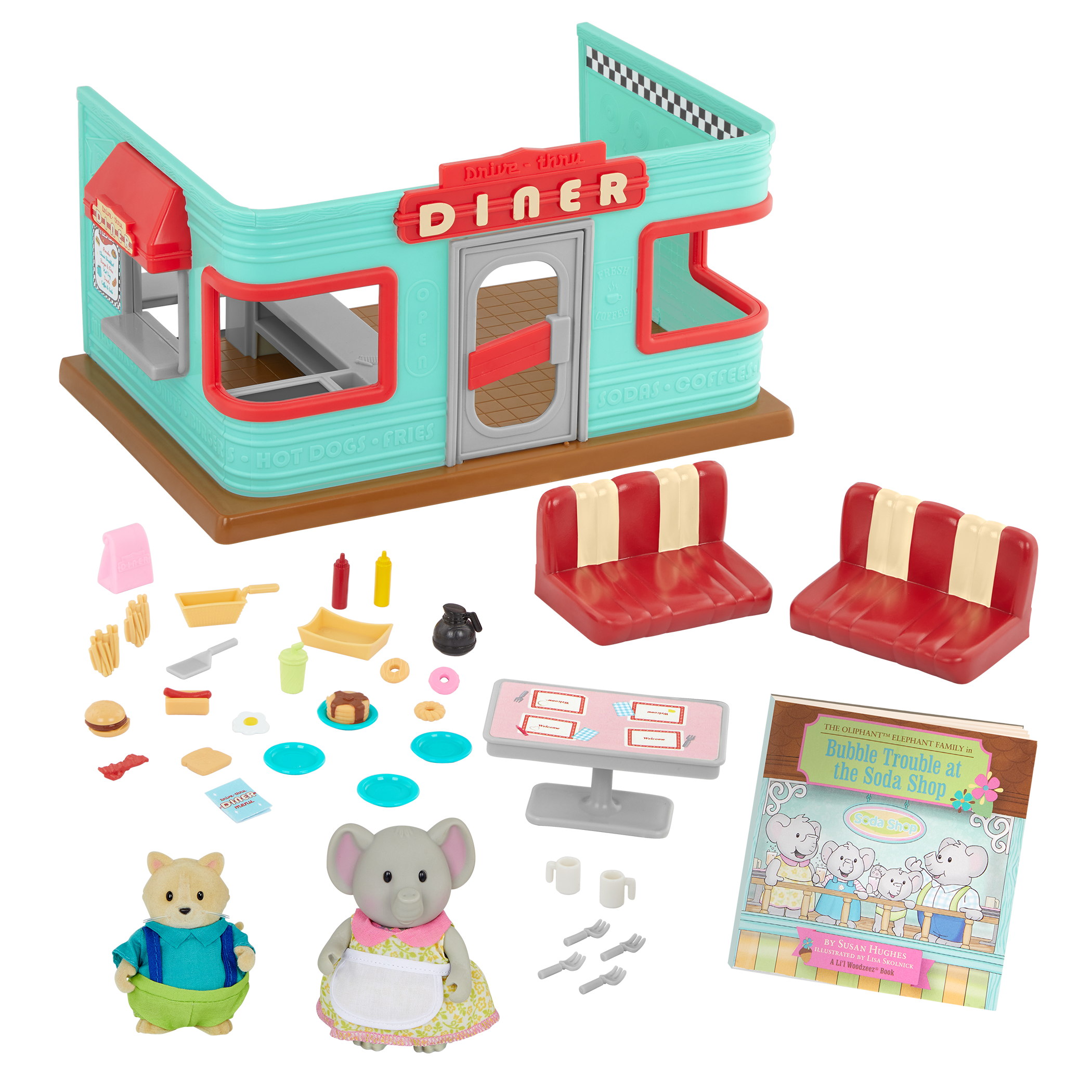 Li'l Nibbles Drive Thru Diner | Deluxe Toy Restaurant with