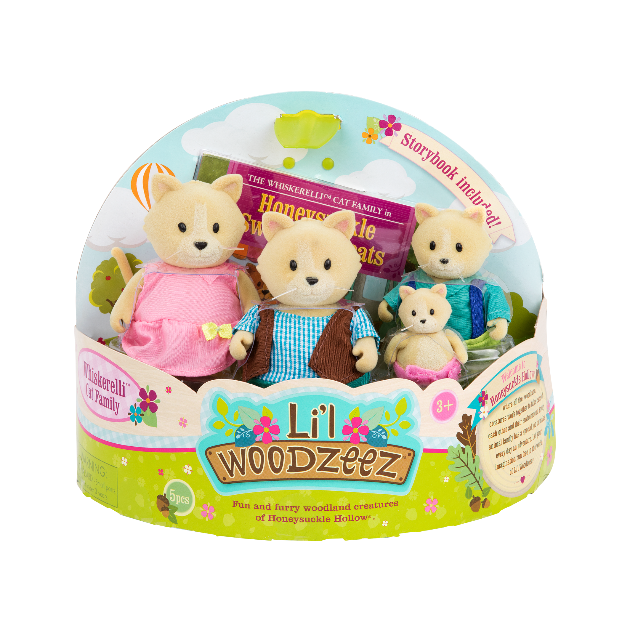 Whiskerelli Cat Family |Small Animal Figurines | Li'l Woodzeez