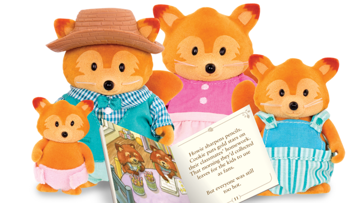 Tippytail Fox Family | Small Animal Figurines | Li'l Woodzeez