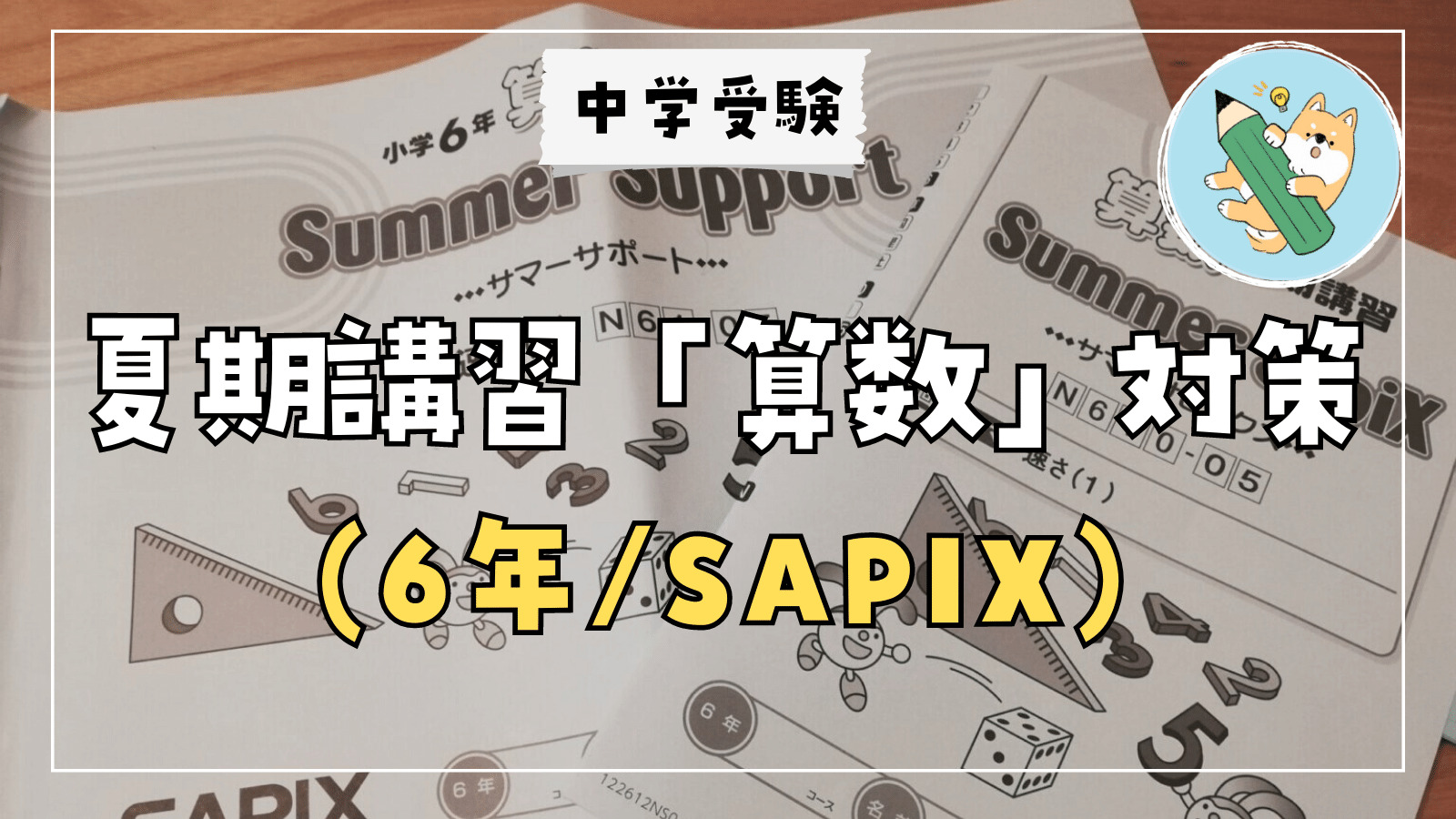 中学受験】夏期講習「算数デイリーチェック」対策(6年/SAPIX) | ポチ