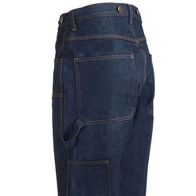 Key Jeans: Indigo Denim Logger Relaxed Fit Dungaree 447-41