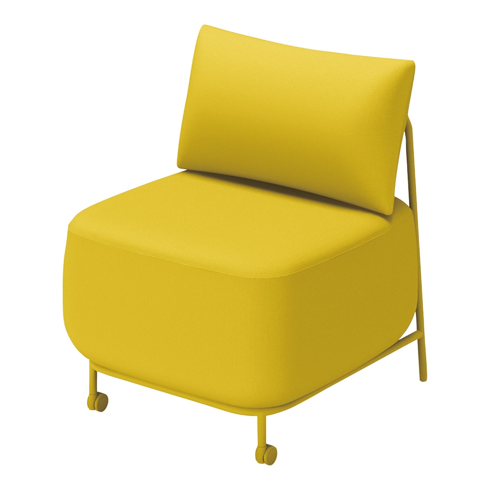 Any Sofa エニーソファー／ソファー／背付き／張地 布／オリーブイエロー