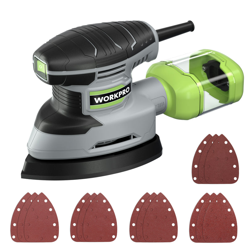 WORKPRO 1.6 Amp Detail Sander, 13000 OPM Compact Electric Sander with