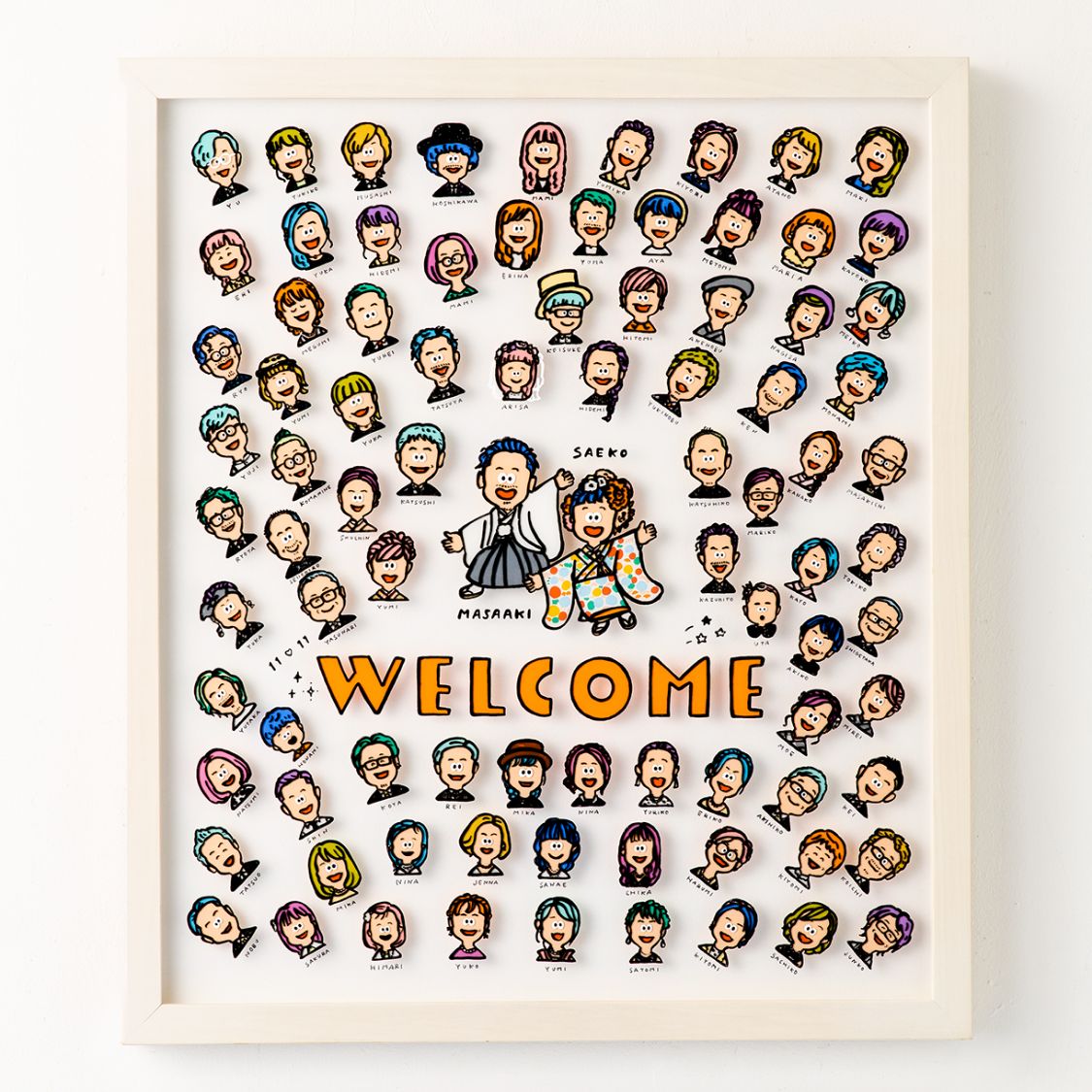 ぐりこの結婚証明書｜似顔絵のWORLD1（ワールドワン）