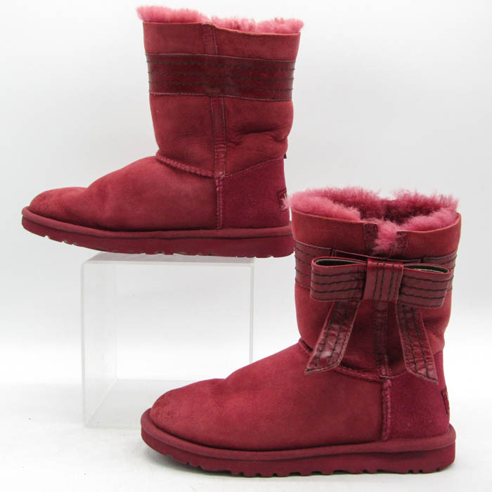 アグ ムートンブーツ リボン ブランド シューズ 靴 レディース 22