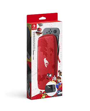 スーパーマリオ オデッセイ」とJoy-Con（レッド），キャリングケースを