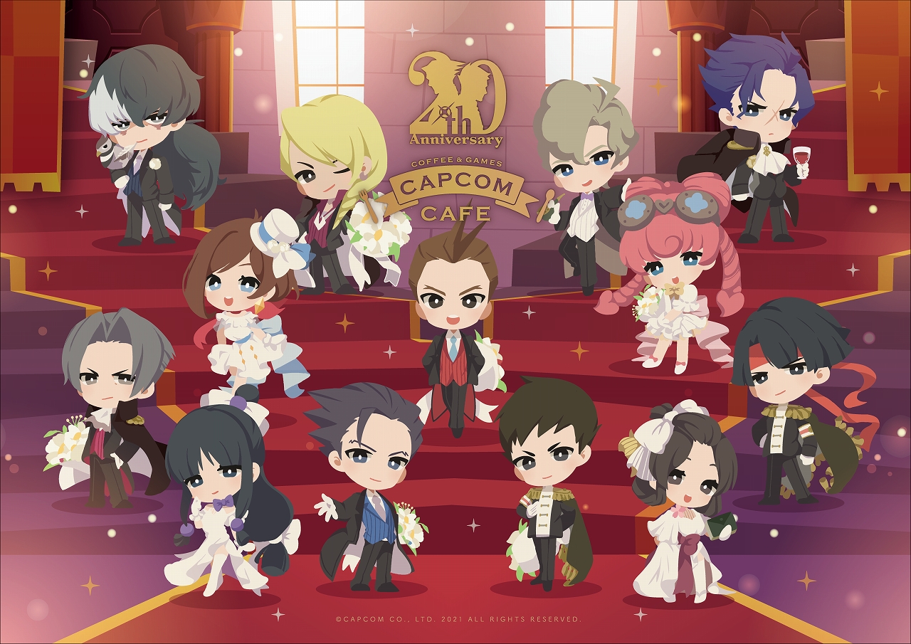 カプコンカフェ×「逆転裁判」シリーズではキャラたちがきらびやかな