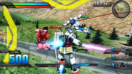 機動戦士ガンダム EXTREME VS.」の基本となるゲームシステムや登場