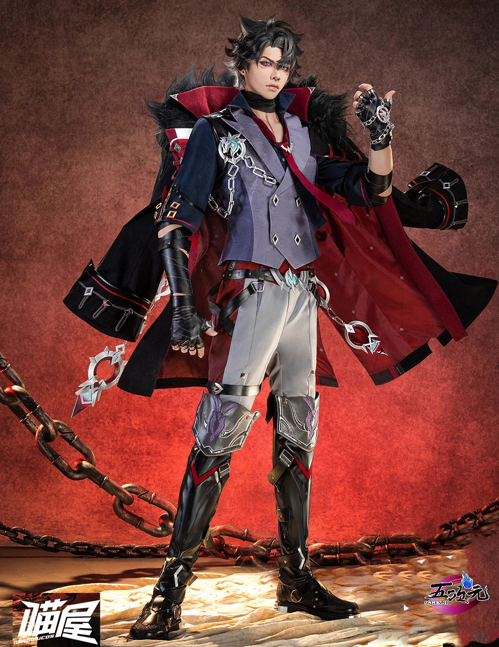 猫屋小舗 原神 コスプレ リオセスリ 衣装 靴カバー込み