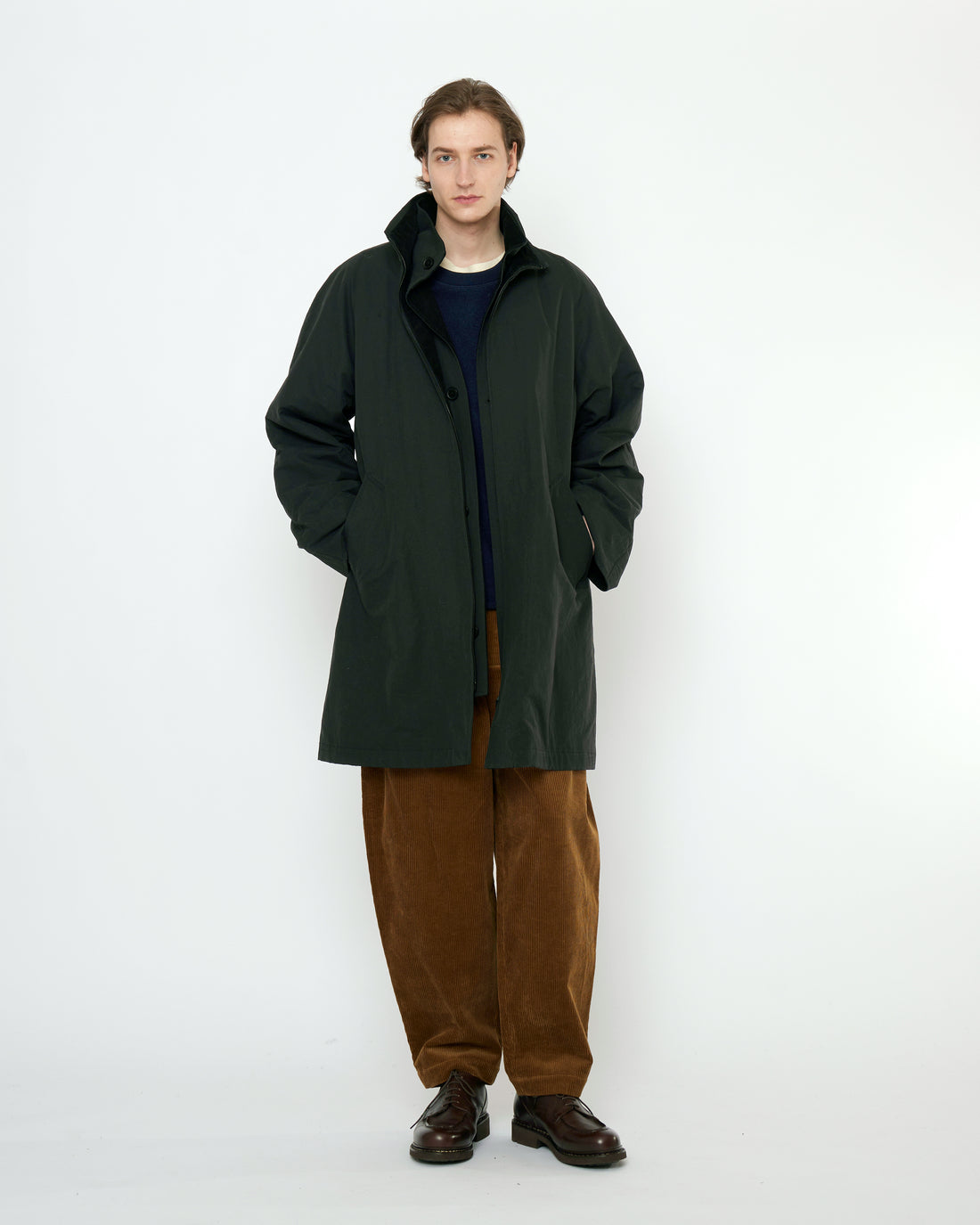 Double Collar Overcoat - FW25 - Black – 7115 by Szeki