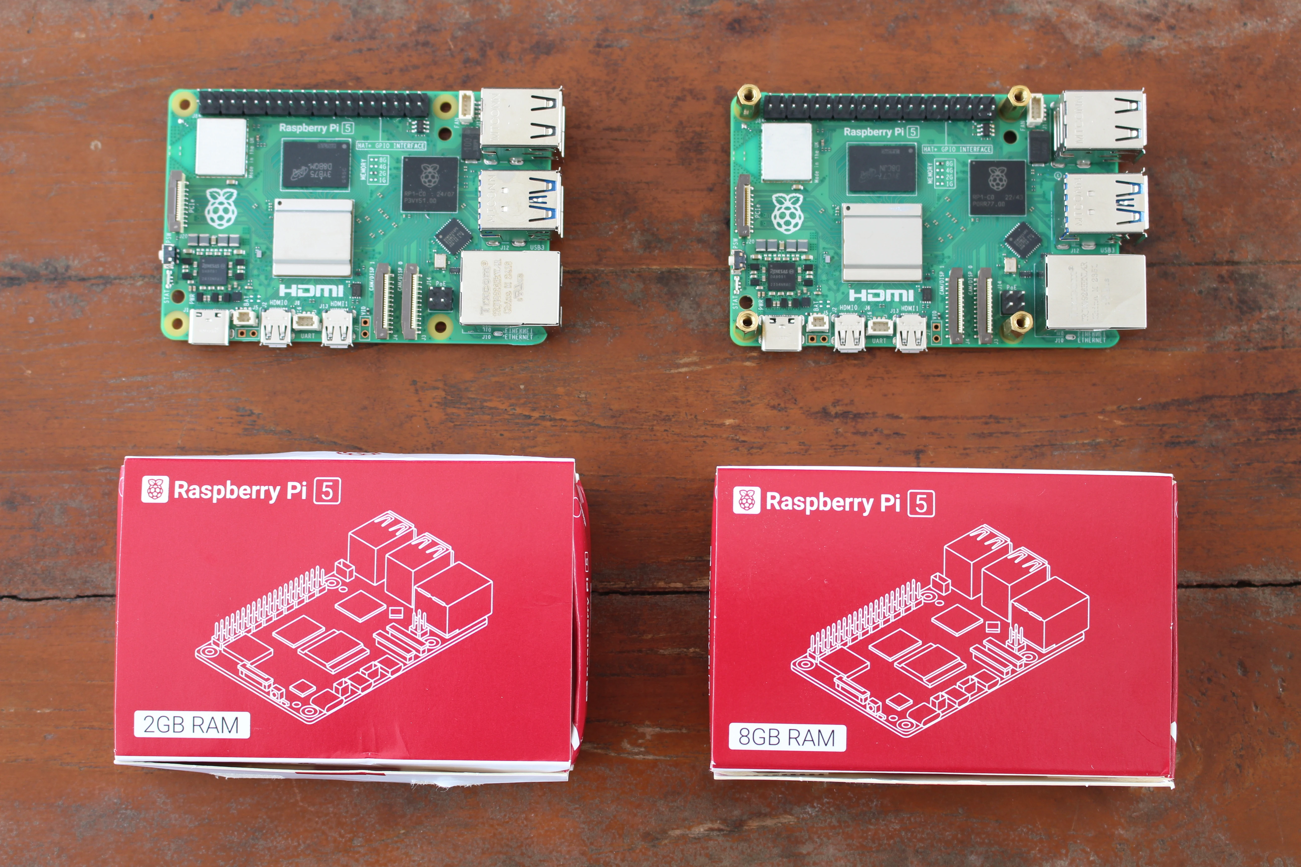 Comparison of Raspberry Pi 5 with 2GB and 8GB RAM - Hardware